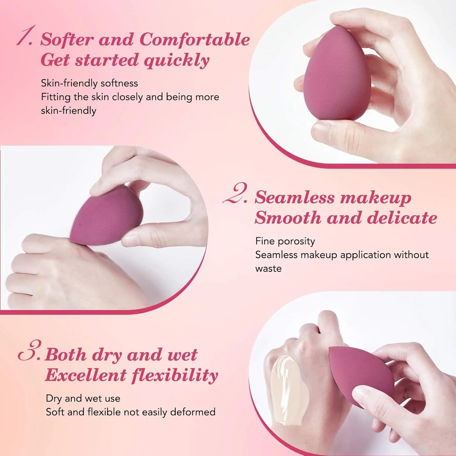 ست ۱۴ عددی اسفنج آرایشی، اسفنج بیوتی بلندر برای ترکیب کرم پودر به همراه ۳ عدد اسفنج آرایشی کوچک و ۴ عدد پد پودر مثلثی، اسفنج های نرم آرایشی برای استفاده از لوازم آرایشی پودری و مایع صورت ست ۱۴ عددی اسفنج آرایشی، اسفنج بیوتی بلندر برای ترکیب کرم پودر به همراه ۳ عدد اسفنج آرایشی کوچک و ۴ عدد پد پودر مثلثی، اسفنج های نرم آرایشی برای استفاده از لوازم آرایشی پودری و مایع صورت