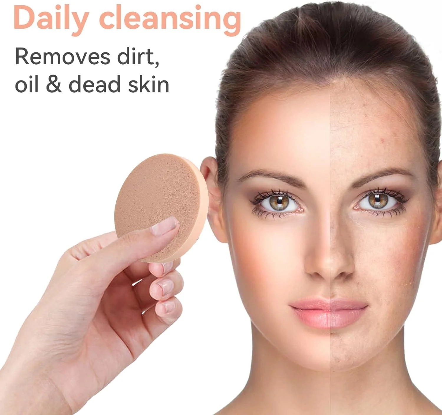 پد اسفنجی گرد تخت برای رنگ آمیزی صورت، 12 عدد، قطر 55 میلی متر، ضخامت 7 میلی متر، پاف آرایشی رنگ پوست قابل استفاده مجدد، اسفنج آرایشی گرد، استفاده خشک یا مرطوب، برای کرم پودر مایع، کانسیلر، سفید کننده، رژگونه