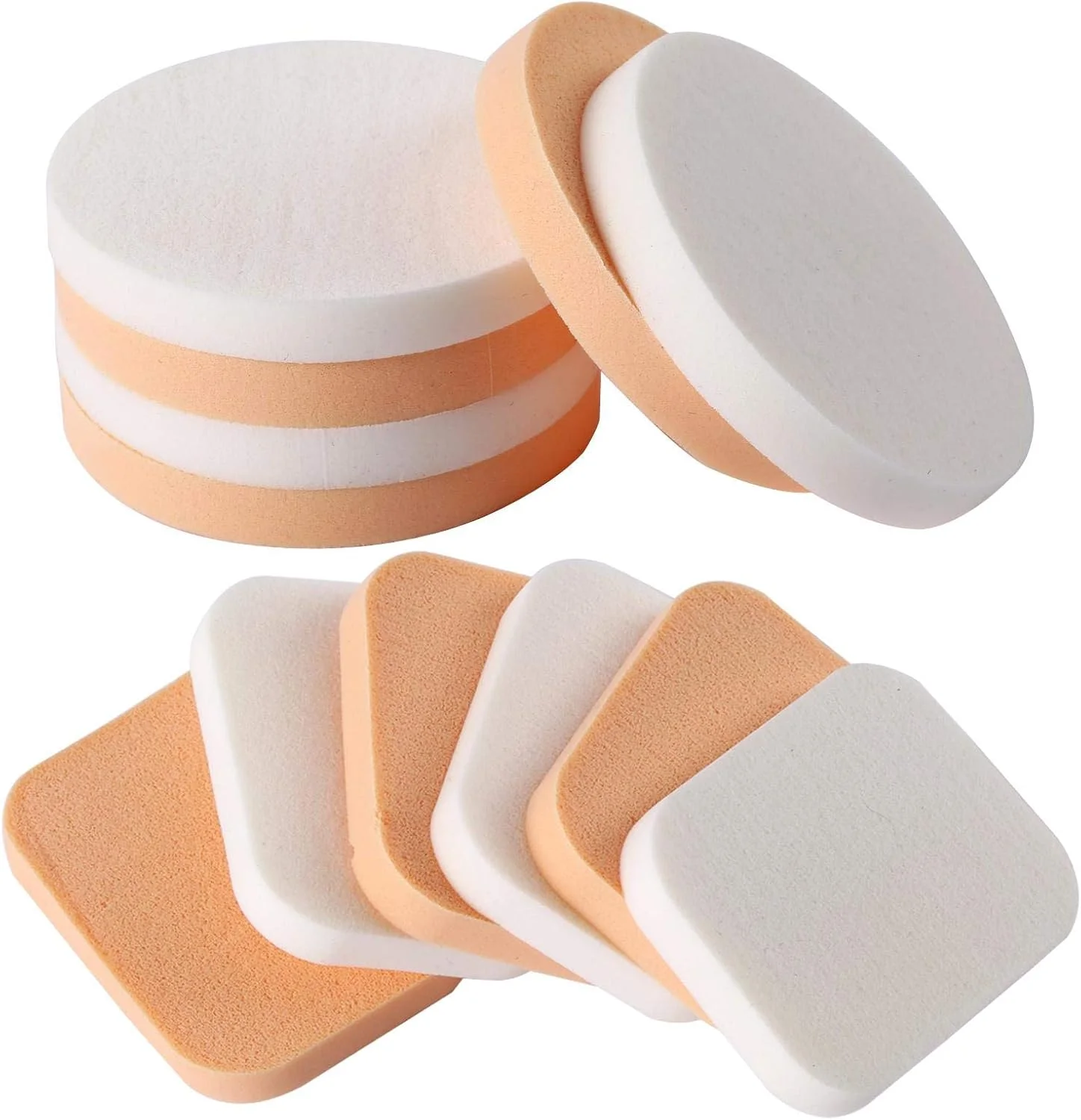 پد آرایشی 12 عددی اسفنجی نرم برای کرم پودر، زیرساز آرایش و لوازم آرایشی پد آرایشی 12 عددی اسفنجی نرم برای کرم پودر، زیرساز آرایش و لوازم آرایشی