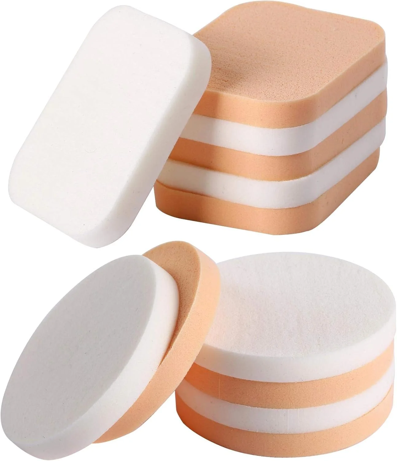 پد آرایشی 12 عددی اسفنجی نرم برای کرم پودر، زیرساز آرایش و لوازم آرایشی پد آرایشی 12 عددی اسفنجی نرم برای کرم پودر، زیرساز آرایش و لوازم آرایشی
