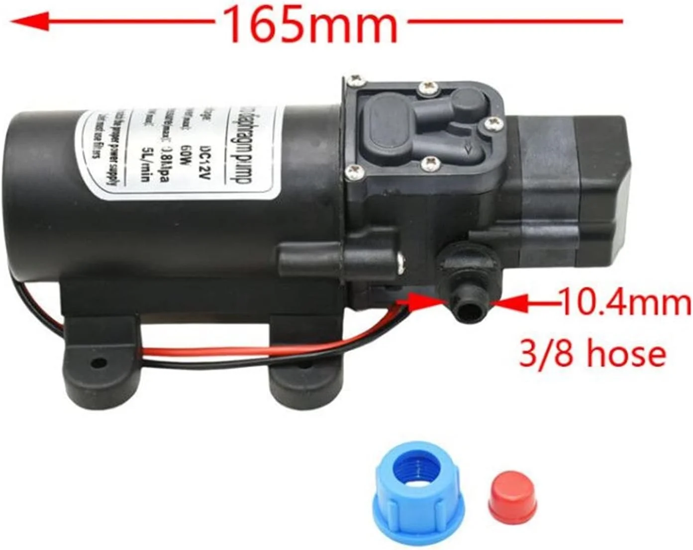 پمپ آب دیافراگمی فشار قوی ZAIED DC 12 ولت 60 وات برای شستشوی خودرو، آبیاری باغ (رنگ: 60w-b)