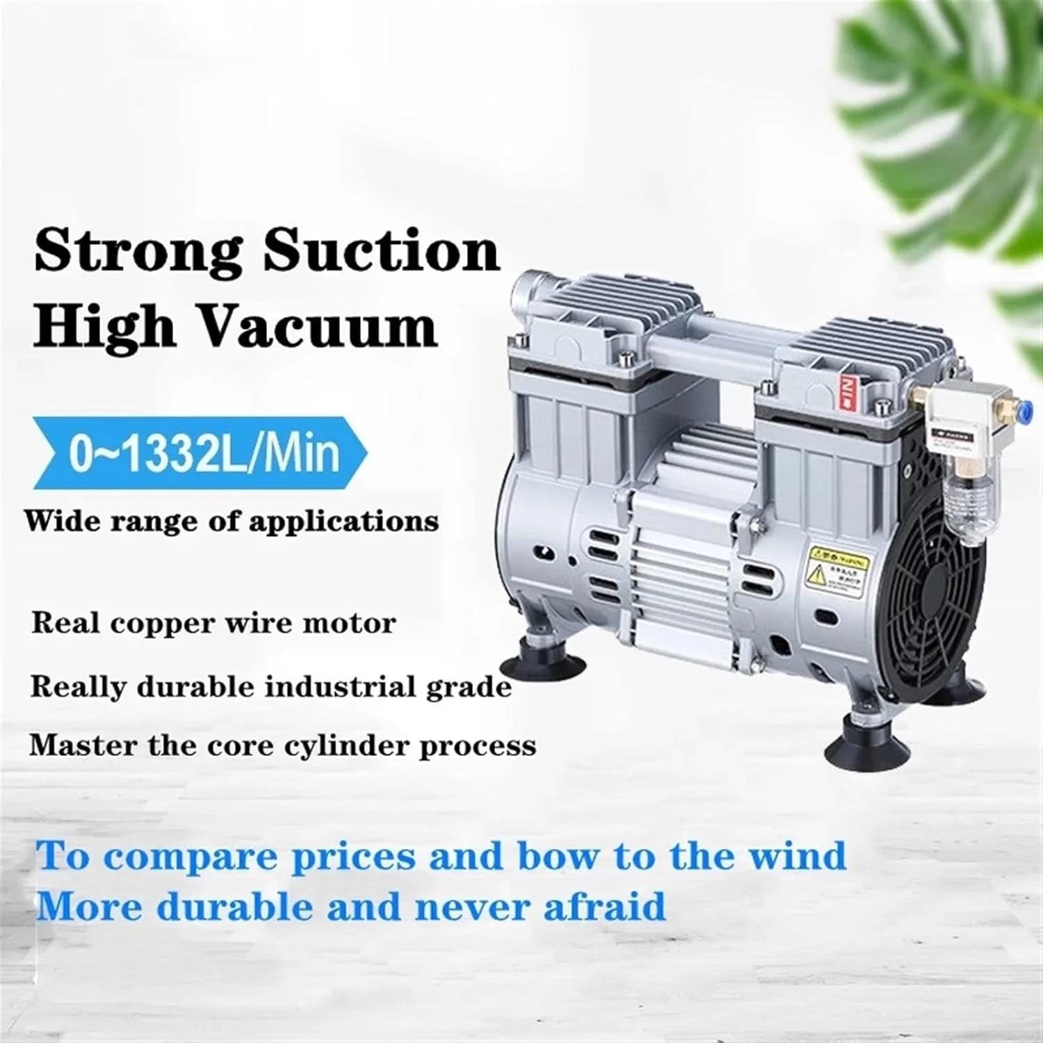 ZAIED Diaphragm Pump Small Oil- Silent Vacuum Pump Pumping Laboratory Vacuum Pump Negative Pressure Air Pump Industrial Use (Size : 1300H-65L -97Kpa)