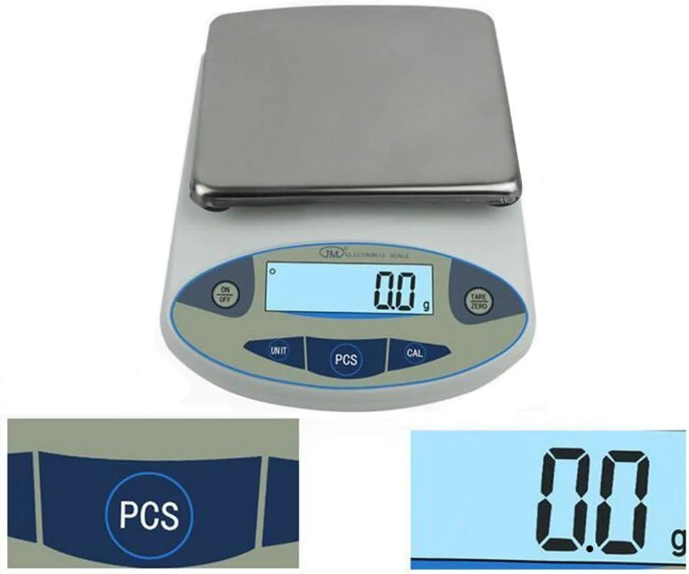 ترازوی تحلیلی با دقت بالا ZAIED، ترازوی الکترونیکی، ترازوی آزمایشگاهی، ابزار ترازو برای طلا/جواهرات، ترازوی توزین 0.1 گرم، اندازه سینی 180x140 میلی متر (0.1 گرم، 5 کیلوگرم) (رنگ: 0.1 گرم، اندازه: 15 کیلوگرم)