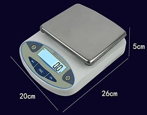 ترازوی تحلیلی با دقت بالا ZAIED، ترازوی الکترونیکی، ترازوی آزمایشگاهی، ابزار ترازو برای طلا/جواهرات، ترازوی توزین 0.1 گرم، اندازه سینی 180x140 میلی متر (0.1 گرم، 5 کیلوگرم) (رنگ: 0.1 گرم، اندازه: 15 کیلوگرم)