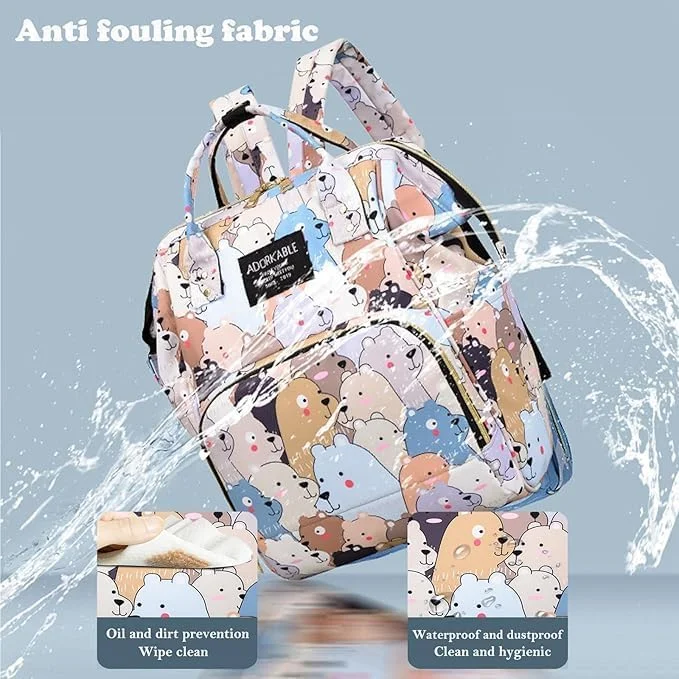 کیف لوازم کودک اوی داس - کوله پشتی ضد آب تعویض، سبد مسافرتی چند منظوره قابل حمل، کیف بزرگ مادر برای نوزاد