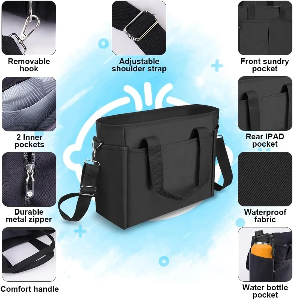 کیف لوازم تعویض پوشک نوزاد برای مادر، کیف دستی چند منظوره برای لوازم ضروری کودک، کیف تعویض قابل حمل، بندهای قابل تنظیم، کیف لوازم کودک برای مادر و پدر، کیف مسافرتی و زایمان