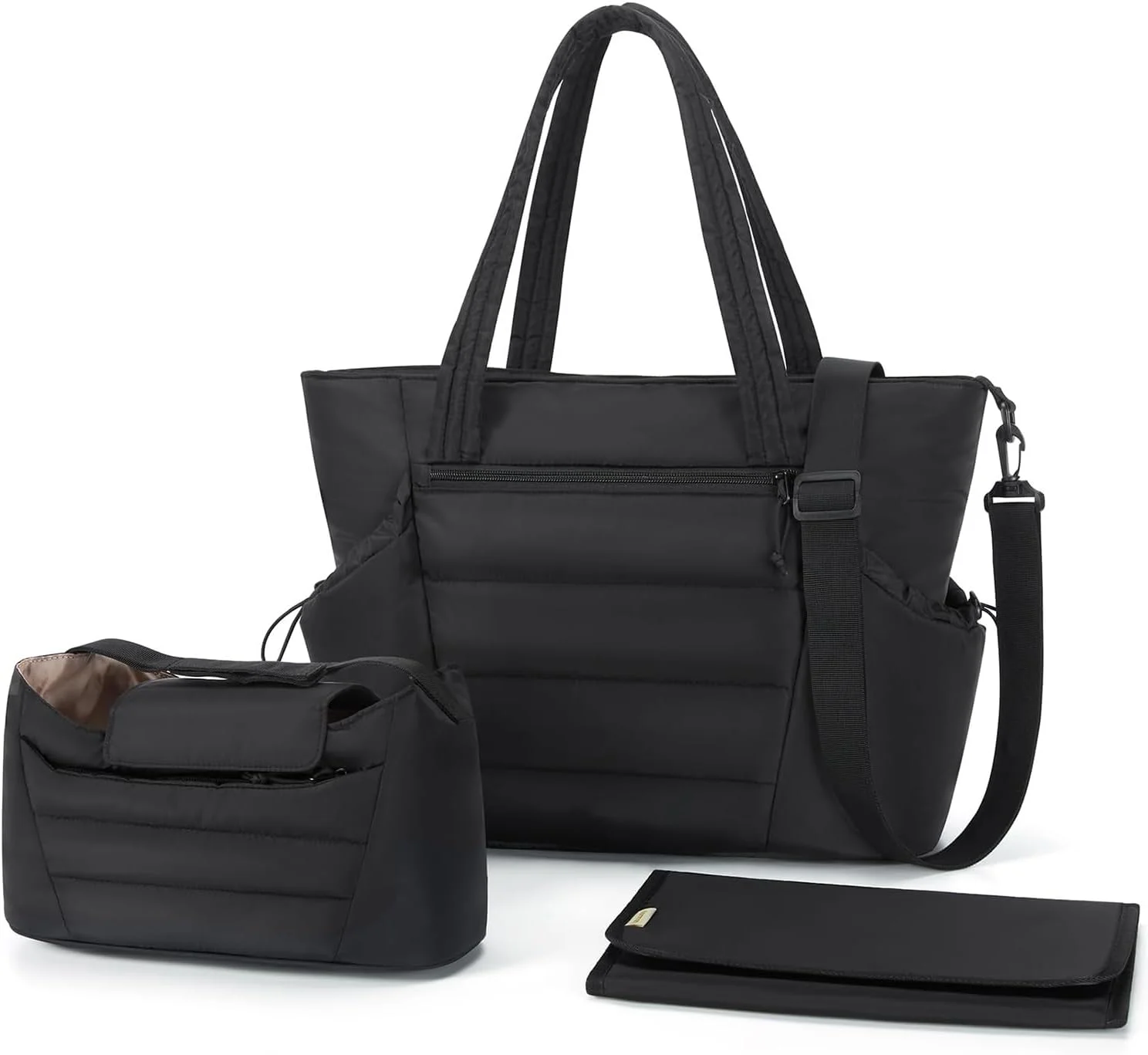 کیف لوازم کودک با سازمان دهنده کالسکه، کیف پافری، کیف بزرگ لوازم نوزاد با زیرانداز تعویض برای سفر و بیمارستان کیف لوازم کودک با سازمان دهنده کالسکه، کیف پافری، کیف بزرگ لوازم نوزاد با زیرانداز تعویض برای سفر و بیمارستان