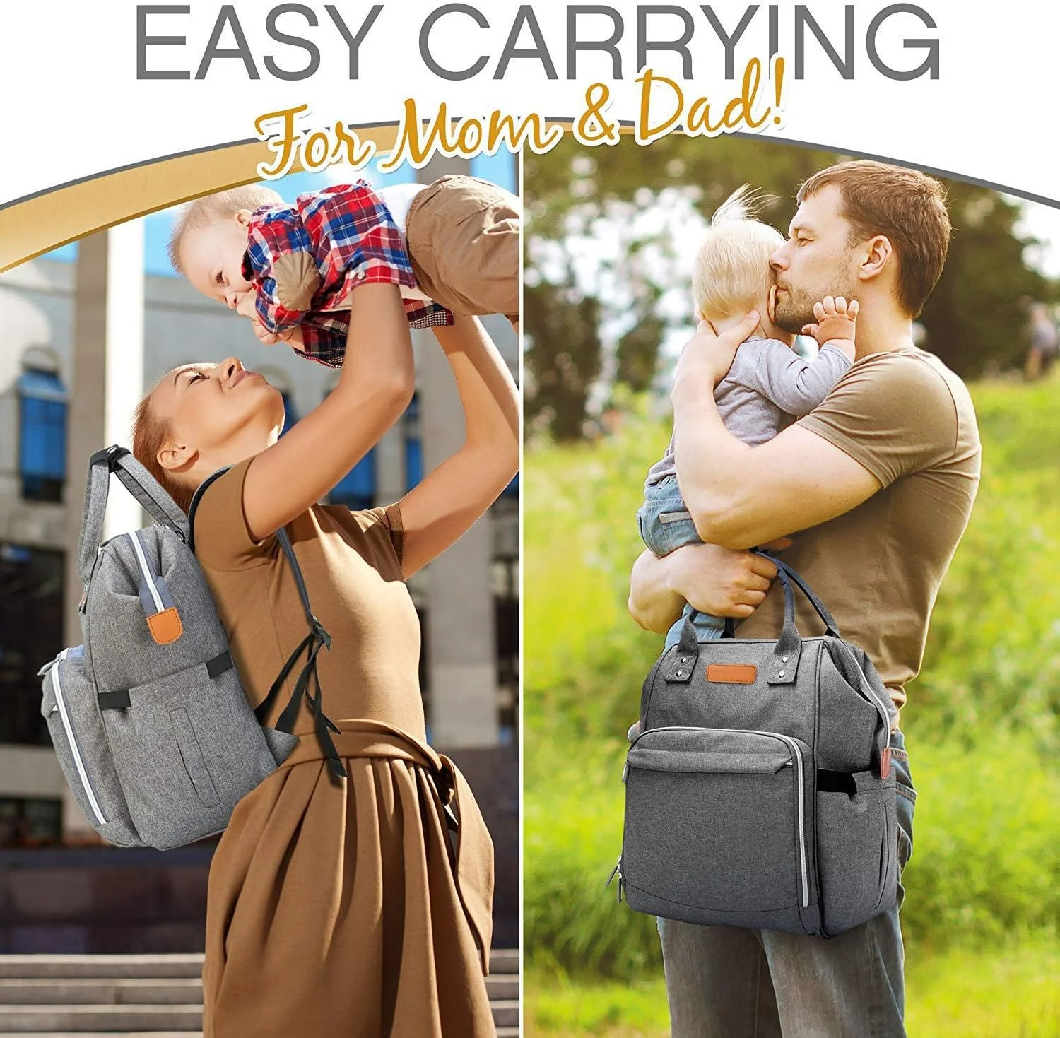 کیف پوشک کودک Womdee، کوله پشتی نوزاد با زیرانداز تعویض، جیب خنک کننده عایق برای نگهداری بطری، بندهای اتصال به کالسکه، بهترین کیف برای دختر یا پسر، مادر یا پدر کیف پوشک کودک Womdee، کوله پشتی نوزاد با زیرانداز تعویض، جیب خنک کننده عایق برای نگهداری بطری، بندهای اتصال به کالسکه، بهترین کیف برای دختر یا پسر، مادر یا پدر