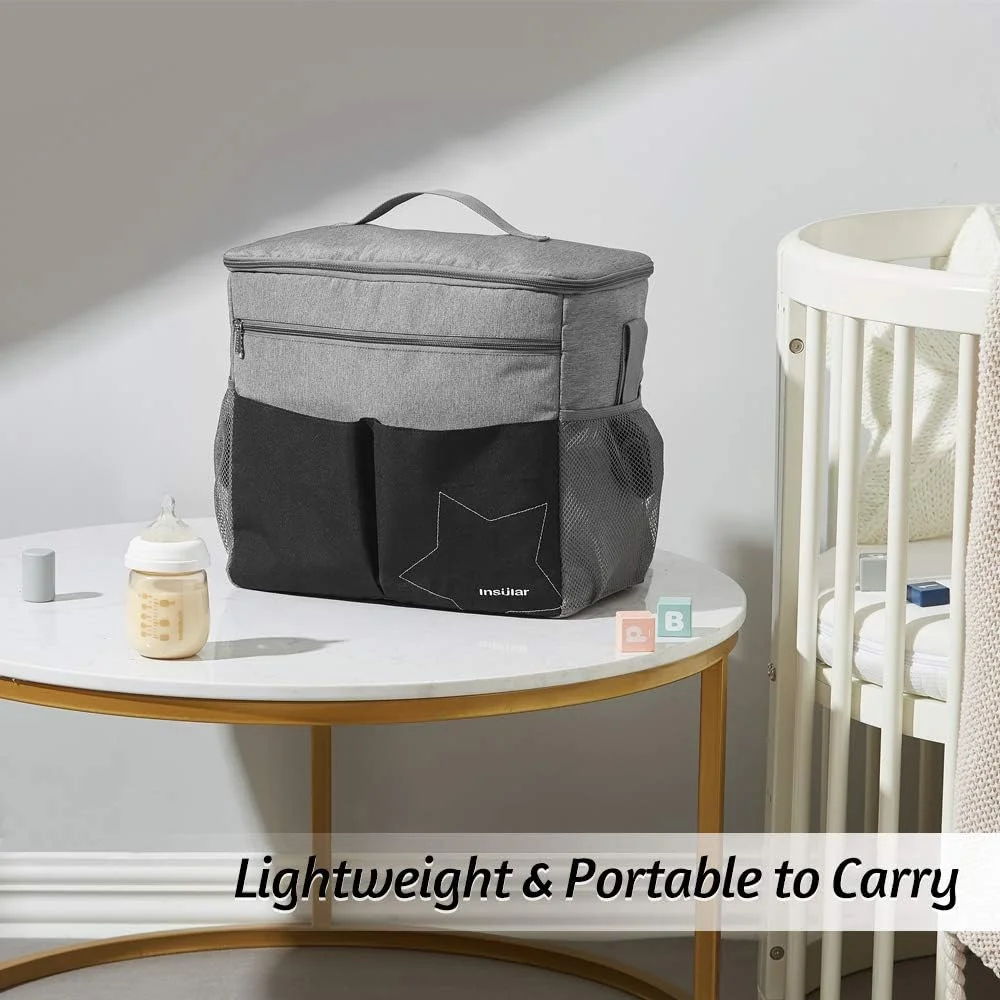 کیف لوازم کودک تیکاس، کوله پشتی مادر، ظرفیت بزرگ، ضد آب، چند منظوره، مناسب لباس کودک، پوشک، شیشه شیر، دستمال مرطوب، کیف نگهداری وسایل سفر، قابلیت آویزان کردن