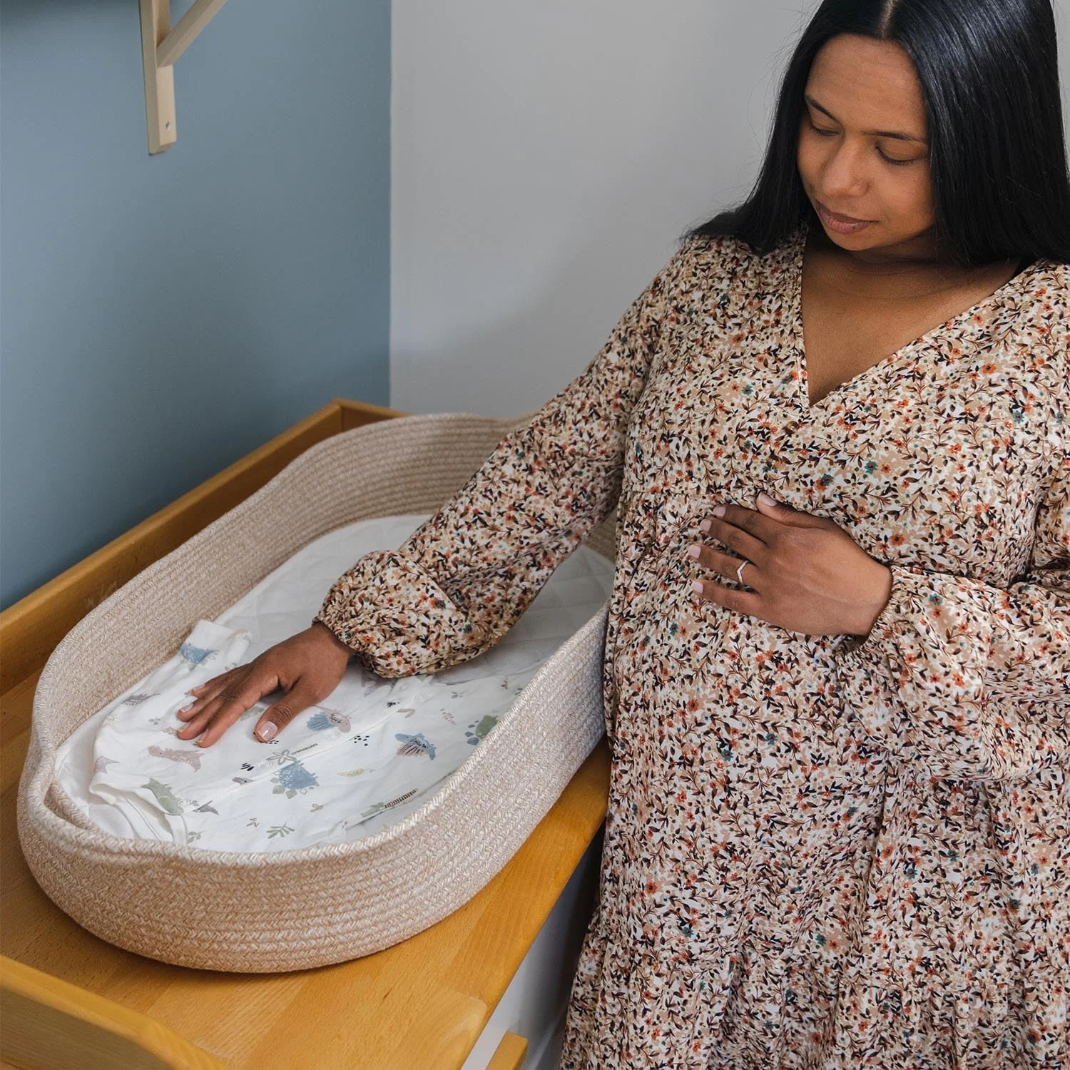 سبد تعویض نوزاد Clevamama به همراه تشک ضد آب لحافی