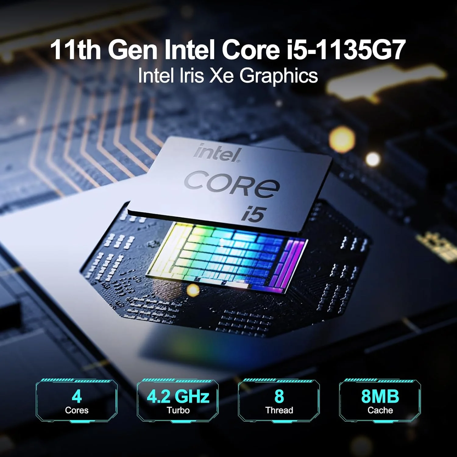 کیت دسکتاپ مین استریم اینتل NUC 11 Pro NUC11PAHi5 مناسب خانه و کسب و کار، Barebone، پردازنده Intel Core i5-1135G7 چهار هسته ای، 2.4 گیگاهرتز - 4.2 گیگاهرتز توربو، گرافیک 28W Intel Iris X، نیاز به قطعات اضافی.