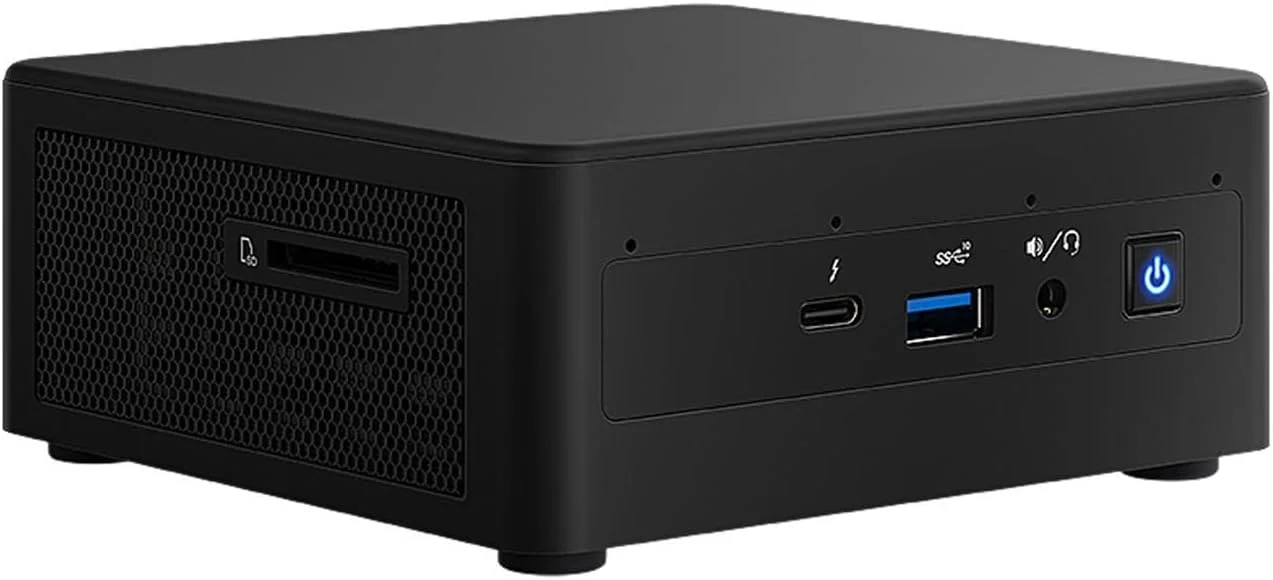 کیت عملکردی Intel NUC 11 Pro NUC11PAHi7 (پردازنده 4 هسته ای i7-1165G7، رم 32 گیگابایتی، SSD 1 ترابایتی، گرافیک Iris) مینی کامپیوتر گیمینگ تجاری، Thunderbolt 3، Wi-Fi، کارت SD کامپیوترهای IST، ویندوز 10 پرو