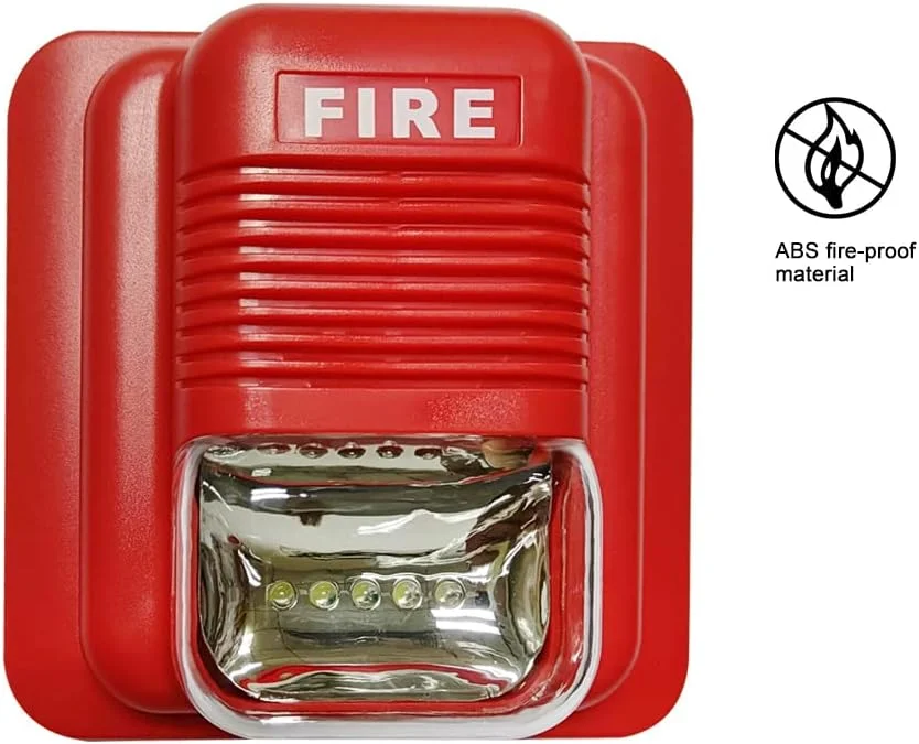 Fawoonu Fire Alarm Warning Strobe Siren Horn Sound & Strobe Alert Security System for Home Office Hotel Restaurant Fawoonu Fire Alarm Warning Strobe Siren Horn Sound & Strobe Alert Security System for Home Office Hotel Restaurant