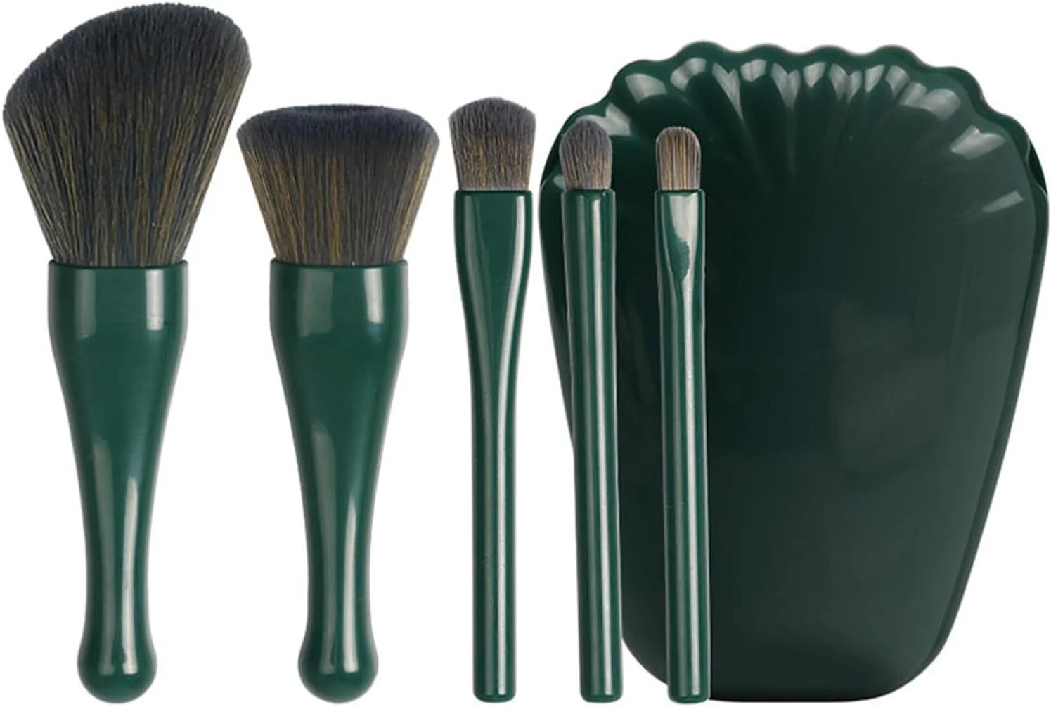 ست برس آرایشی مسافرتی | برس آرایش با جعبه آینه دار - ابزار حرفه ای و جمع و جور برای کانسیلر، رژگونه، رژ لب، پودر فیکس، سایه چشم و کرم پودر ست برس آرایشی مسافرتی | برس آرایش با جعبه آینه دار - ابزار حرفه ای و جمع و جور برای کانسیلر، رژگونه، رژ لب، پودر فیکس، سایه چشم و کرم پودر