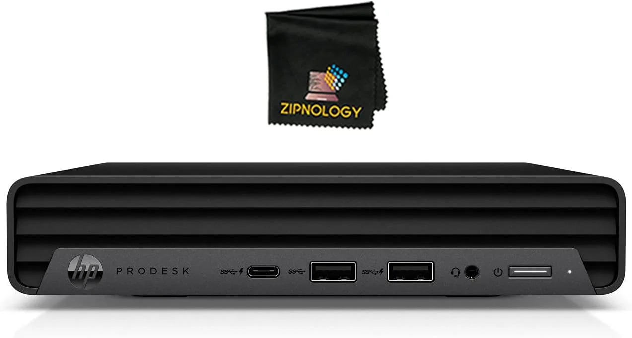 HP ProDesk 600 G6 - مینی کامپیوتر رومیزی - پردازنده Intel Core i5-10500T - حافظه SSD 256GB - رم 16GB DDR4 - کارت گرافیک Intel UHD Graphics 630 - ویندوز 10 + بسته دستمال تمیز کننده صفحه نمایش Zipnology - نو