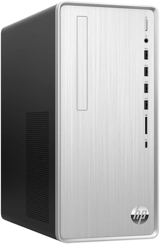 کامپیوتر رومیزی HP Pavilion، پردازنده AMD Ryzen 7 5700G، رم 16 گیگابایتی، SSD 256 گیگابایتی و هارد دیسک 1 ترابایتی، ویندوز 11، Wi-Fi 5 و بلوتوث، 9 پورت USB، کیبورد و ماوس سیمی، کیس از پیش ساخته شده (TP01-2060، 2022)