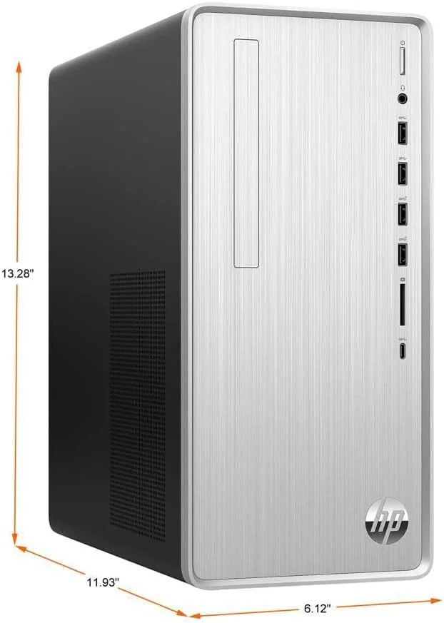 کامپیوتر رومیزی HP Pavilion، پردازنده AMD Ryzen 7 5700G، رم 16 گیگابایتی، SSD 256 گیگابایتی و هارد دیسک 1 ترابایتی، ویندوز 11، Wi-Fi 5 و بلوتوث، 9 پورت USB، کیبورد و ماوس سیمی، کیس از پیش ساخته شده (TP01-2060، 2022) کامپیوتر رومیزی HP Pavilion، پردازنده AMD Ryzen 7 5700G، رم 16 گیگابایتی، SSD 256 گیگابایتی و هارد دیسک 1 ترابایتی، ویندوز 11، Wi-Fi 5 و بلوتوث، 9 پورت USB، کیبورد و ماوس سیمی، کیس از پیش ساخته شده (TP01-2060، 2022)