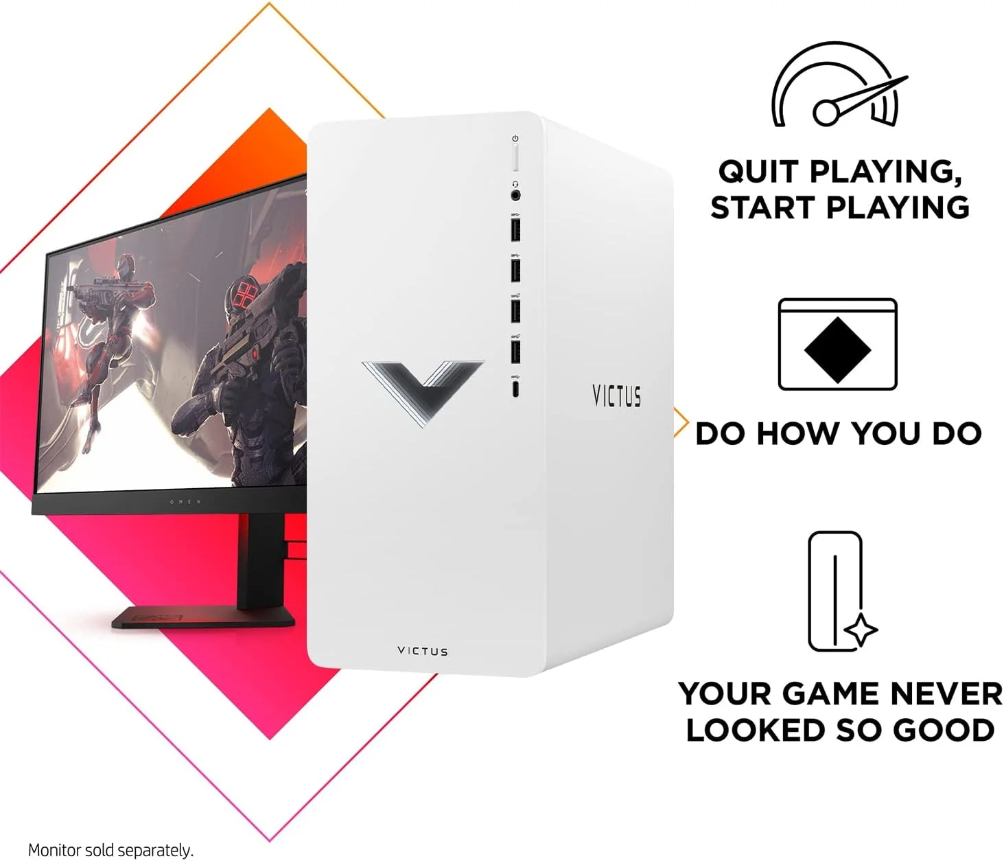 کامپیوتر گیمینگ رومیزی HP Victus 15L مدل 2022، پردازنده AMD Ryzen 7 5700G، کارت گرافیک AMD Radeon RX 6600XT، رم 16 گیگابایتی DDR4، حافظه SSD PCIe 1 ترابایتی، کیبورد و ماوس سیمی، Wi-Fi 6، ویندوز 11 هوم، سفید کامپیوتر گیمینگ رومیزی HP Victus 15L مدل 2022، پردازنده AMD Ryzen 7 5700G، کارت گرافیک AMD Radeon RX 6600XT، رم 16 گیگابایتی DDR4، حافظه SSD PCIe 1 ترابایتی، کیبورد و ماوس سیمی، Wi-Fi 6، ویندوز 11 هوم، سفید