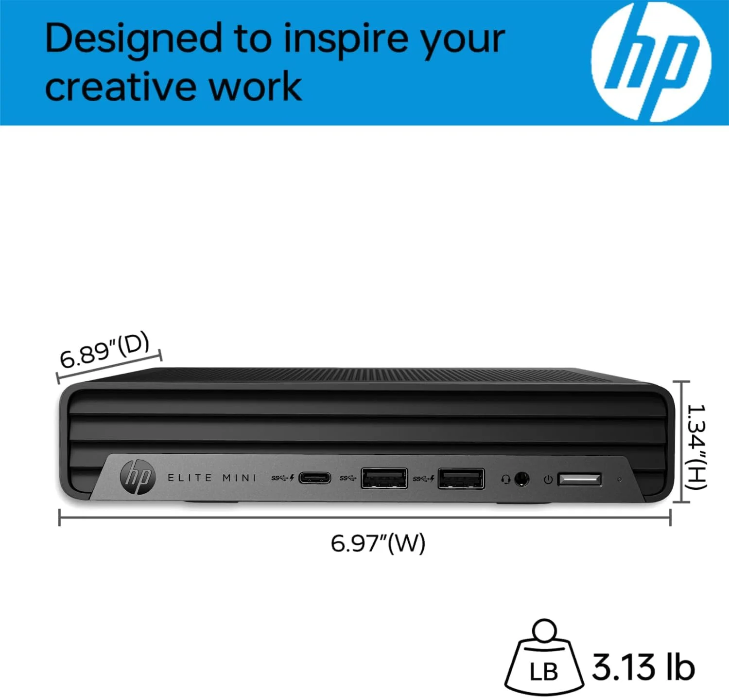 کامپیوتر رومیزی مینی HP 2025 Elite 805، پردازنده AMD Ryzen 5 (بهتر از i7-11700T)، طراحی فوق العاده بی صدا، 32 گیگابایت رم، 1 ترابایت PCIe SSD، پشتیبانی از دو نمایشگر 4K، USB-C، Wi-Fi 6، کیبورد و ماوس، ویندوز 11 پرو