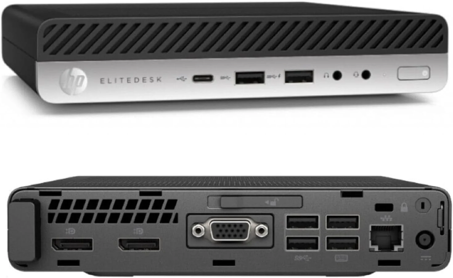 مینی دسکتاپ HP EliteDesk 800 G3 | پردازنده Core i5-6500 - هارد درایو SSD 512 گیگابایتی - رم 8 گیگابایتی | 4 هسته @ 3.6 گیگاهرتز ویندوز 10 پرو مشکی (بازسازی شده)