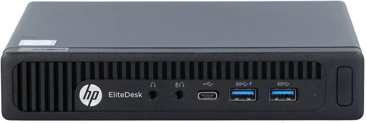 مینی کامپیوتر رومیزی HP EliteDesk 800 G2 | پردازنده Core i5-6400T - حافظه SSD 16 گیگابایتی - رم 16 گیگابایتی | 4 هسته @ 2.80 گیگاهرتز ویندوز 10 پرو مشکی (بازسازی شده)