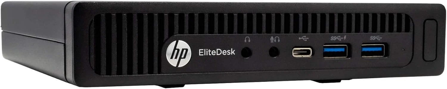 کامپیوتر رومیزی کوچک تجاری HP EliteDesk 800 G2 Mini مدل 2018، پردازنده چهارهسته‌ای Intel Core i5-6500T تا 3.1 گیگاهرتز، 8 گیگابایت DDR4، حافظه SSD 240 گیگابایتی، پورت VGA، پورت DP، ویندوز 10 حرفه‌ای 64 بیتی - چند زبانه - انگلیسی/اسپانیایی (بازسازی شده)