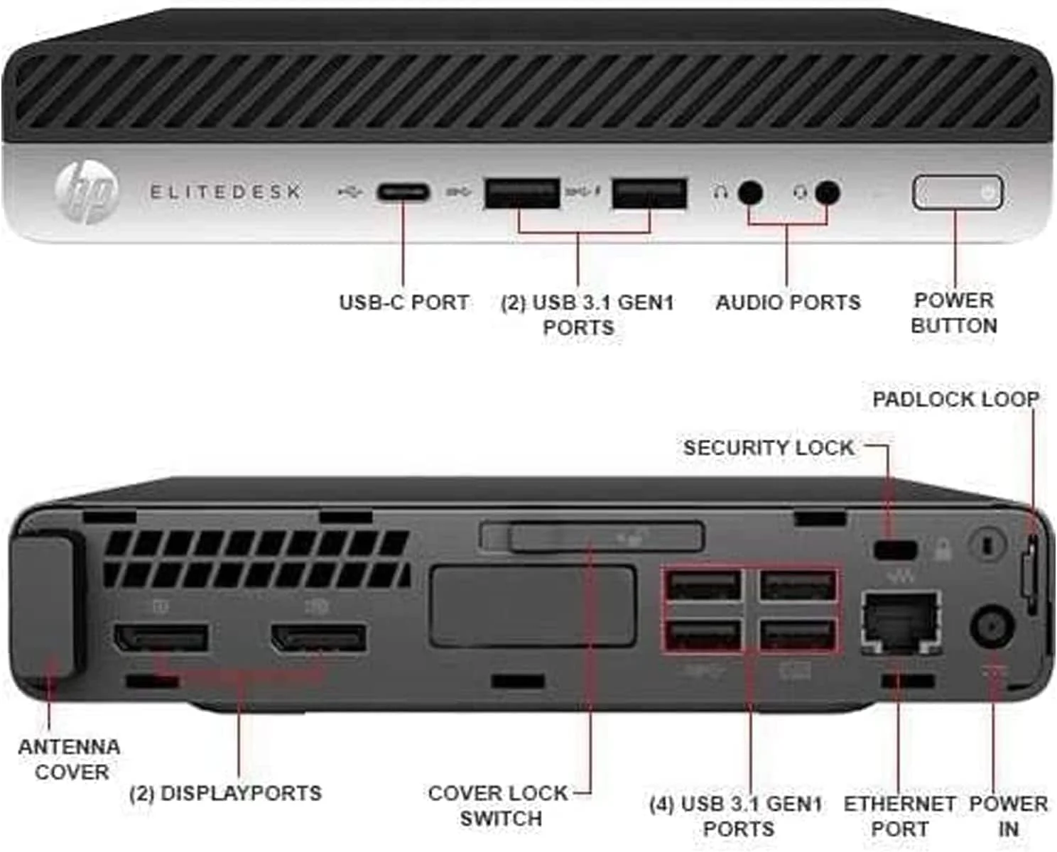 مینی دسکتاپ HP 800 G3، پردازنده Intel i5-6500 تا 3.60 گیگاهرتز، 16 گیگابایت رم DDR4، 1 ترابایت SSD SATA، WiFi، BT، کیبورد و ماوس، ویندوز 10 پرو (بازسازی شده)