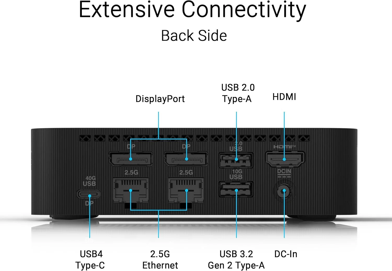 مینی پی سی Barebone ایسوس ExpertCenter PN54 با پردازنده AMD RyzenTM AI 5 340، رم DDR5، طراحی دوگانه ذخیره سازی، WiFi 7 و BT 5.4، فرمان صوتی، دسترسی آسان به شاسی بدون ابزار، USB-C، TPM سخت افزاری و پایه VESA