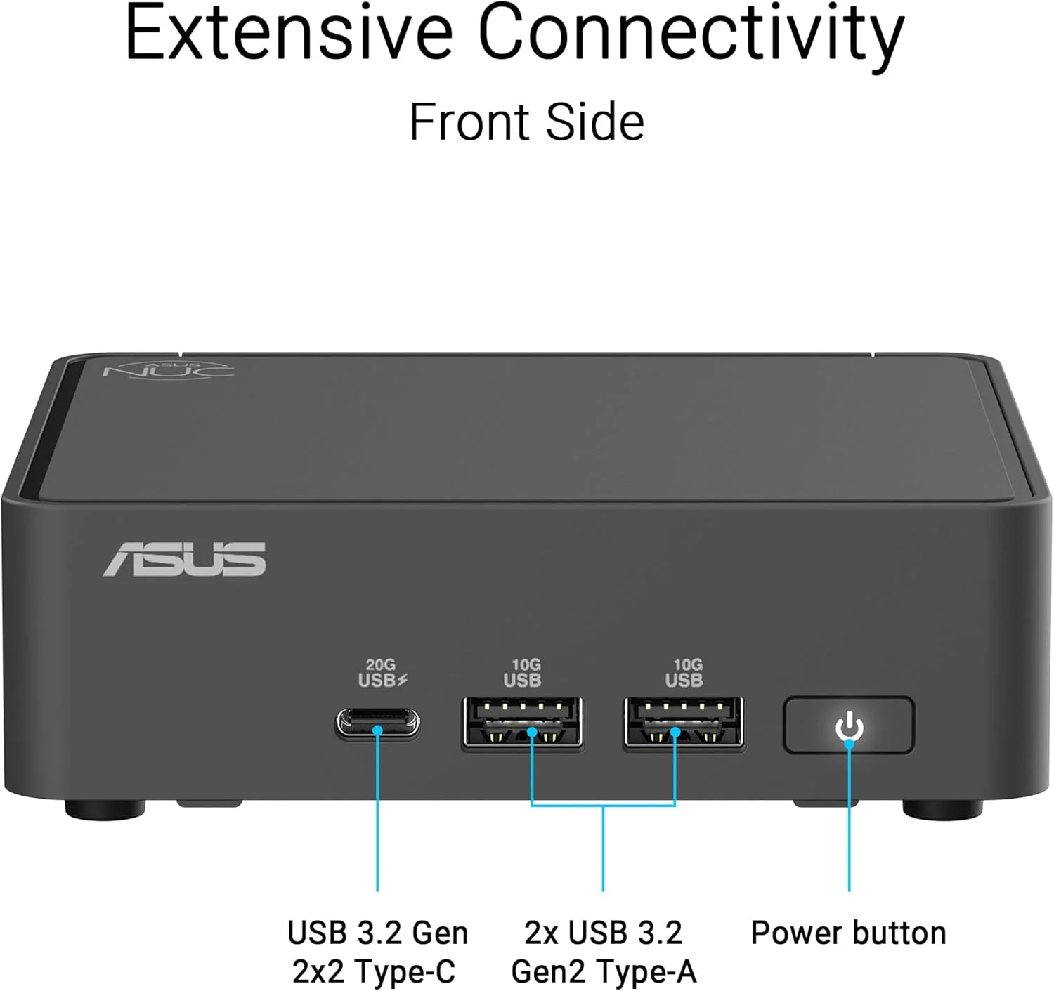 مینی کامپیوتر بدون قطعه ASUS NUC 15 Pro Slim با پردازنده Intel Series 1 Core 3 100U، پشتیبانی از رم DDR5 تا 96 گیگابایت، طراحی دوگانه ذخیره سازی، Thunderbolt™ 4، Wi-Fi 7 و بلوتوث 5.4، دسترسی آسان به شاسی بدون ابزار، شامل پایه VESA