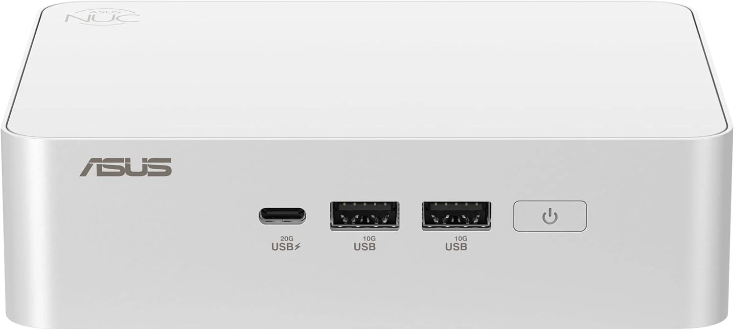 کیت ایسوس NUC 15 Pro Plus مدل RNUC15CRSU900002 (پردازنده Intel Core i9 Ultra، گرافیک Arc، وای فای 7، بلوتوث 5.4، بدون سیستم عامل، با منبع تغذیه EU، سفید)