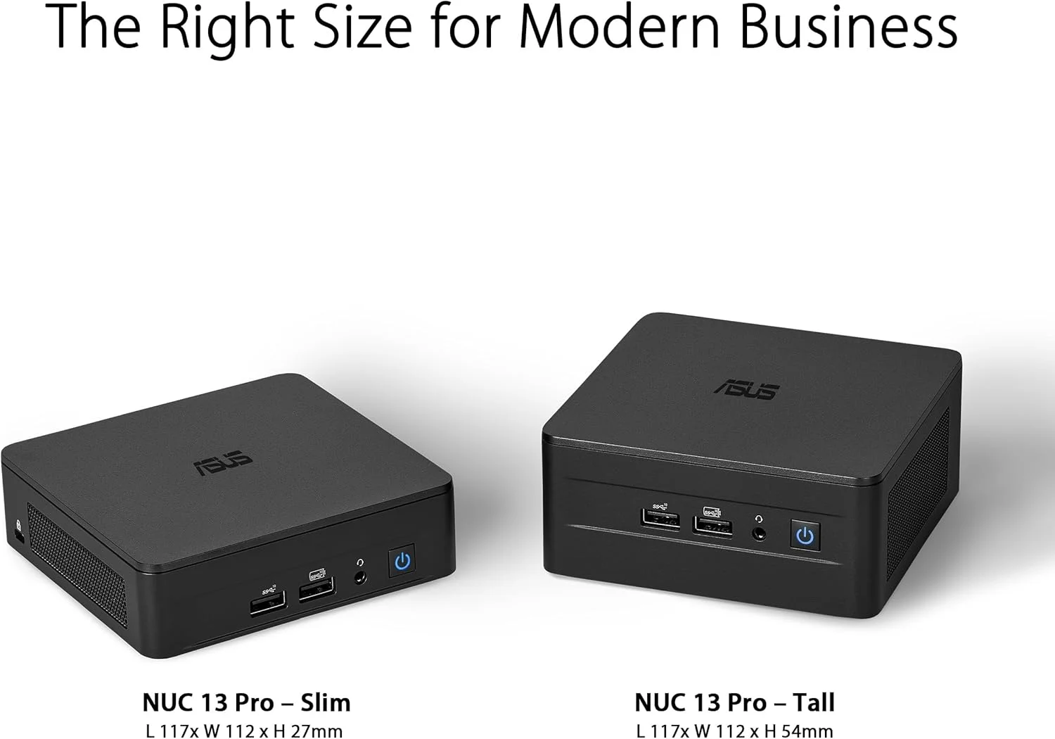 مینی کامپیوتر کامل ASUS NUC 13 Pro Slim با پردازنده نسل سیزدهم Intel Core i7-1360P، رم 16 گیگابایتی DDR4، حافظه SSD 512 گیگابایتی PCIe G4x4 NVMe، Thunderbolt™ 4، Wi-Fi 6E و بلوتوث 5.3، ویندوز 11 پرو، همراه با پایه VESA