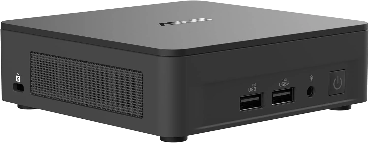 مینی کامپیوتر کامل ASUS NUC 13 Pro Slim با پردازنده نسل سیزدهم Intel Core i7-1360P، رم 16 گیگابایتی DDR4، حافظه SSD 512 گیگابایتی PCIe G4x4 NVMe، Thunderbolt™ 4، Wi-Fi 6E و بلوتوث 5.3، ویندوز 11 پرو، همراه با پایه VESA