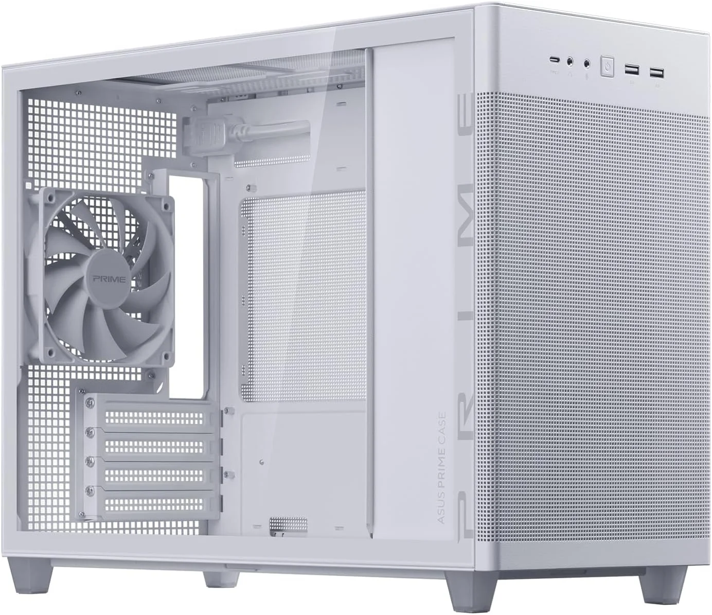 کیس سفید ASUS AP201 PRIME TG Mini Tower کیس سفید ASUS AP201 PRIME TG Mini Tower