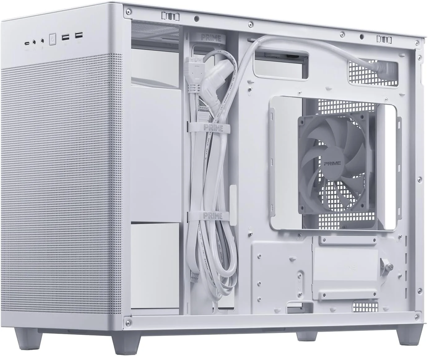 کیس سفید ASUS AP201 PRIME TG Mini Tower کیس سفید ASUS AP201 PRIME TG Mini Tower