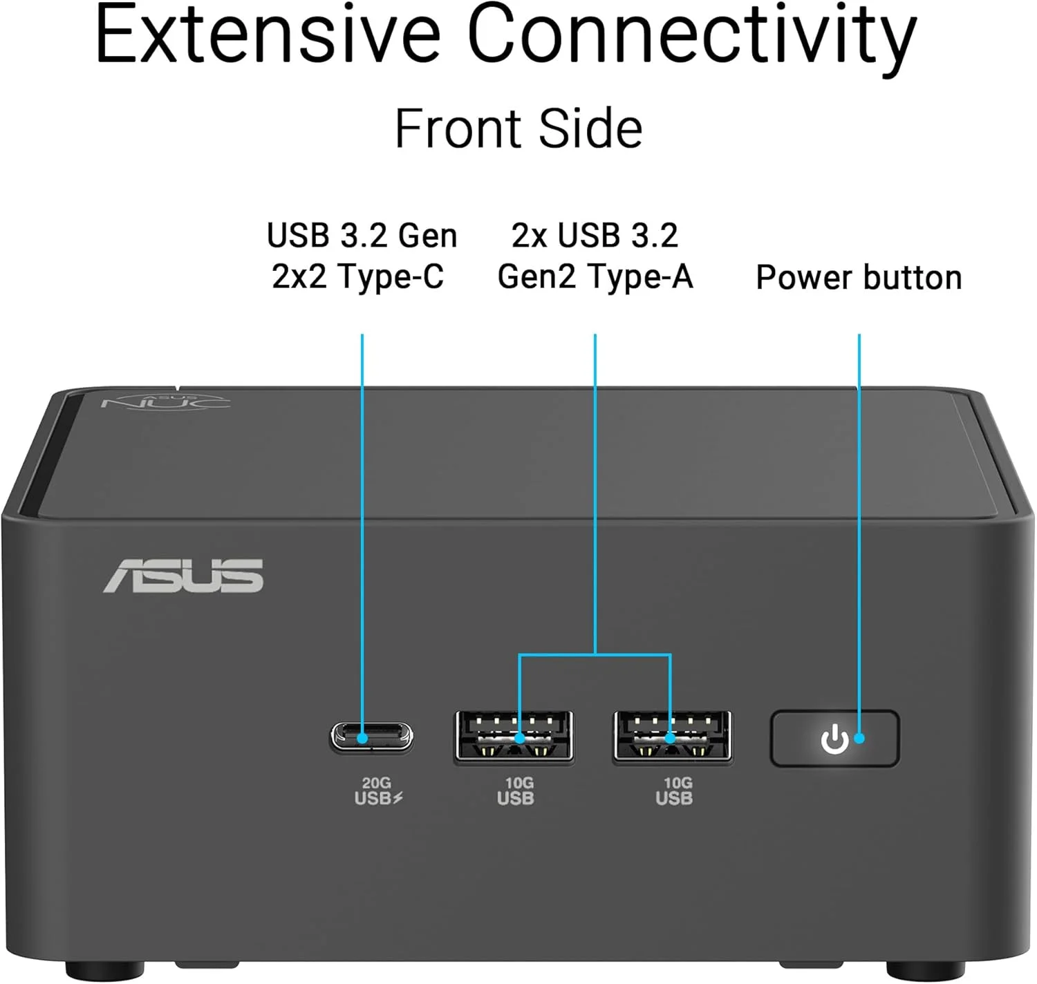 مینی کامپیوتر ASUS NUC 15 Pro Tall Barebones با پردازنده Intel Series 2 Core 7 240H، پشتیبانی از رم DDR5 تا 96 گیگابایت، طراحی دوگانه ذخیره سازی، Thunderbolt™ 4، Wi-Fi 7 و بلوتوث 5.4، دسترسی آسان به شاسی بدون ابزار، شامل پایه VESA