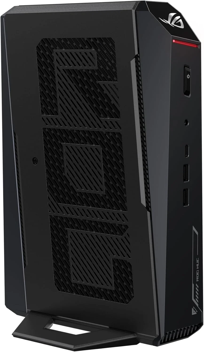 مینی پی سی گیمینگ ROG NUC (2025) با پردازنده Intel® Core™ Ultra 9 (سری 2) ARL-HX، پردازنده گرافیکی NVIDIA® GeForce RTX™ 5070 Ti Mobile، رم 16 گیگابایتی DDR5، حافظه SSD NVMe 1 ترابایتی، خنک کننده سه فن و نورپردازی ARGB