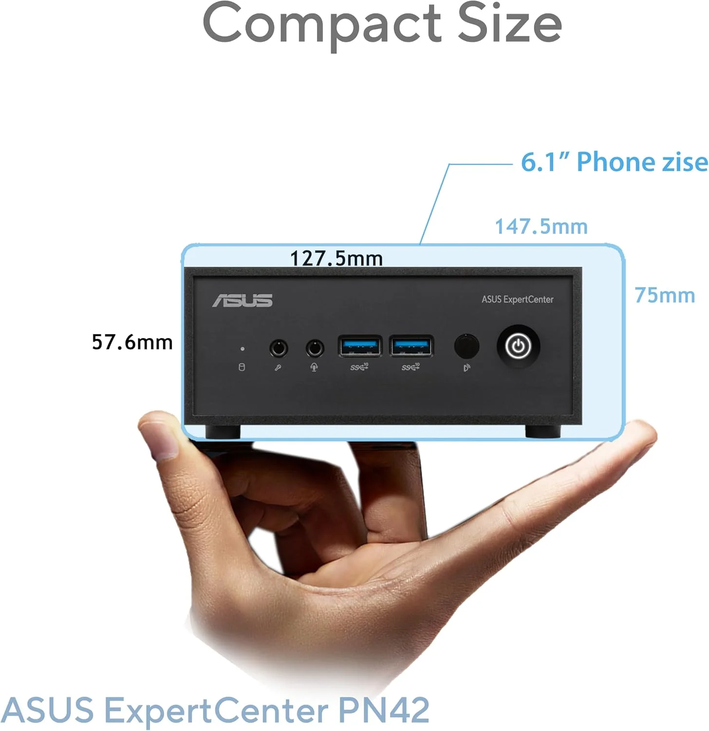 سیستم مینی پی سی بدون فن ایسوس ExpertCenter PN42 با پردازنده چهار هسته ای N100، رم 4 گیگابایتی، اس اس دی 128 گیگابایتی M.2، وای فای 6E، پشتیبانی از سه نمایشگر 4K، یک پورت LAN، dTPM، و ویندوز 11 پرو سیستم مینی پی سی بدون فن ایسوس ExpertCenter PN42 با پردازنده چهار هسته ای N100، رم 4 گیگابایتی، اس اس دی 128 گیگابایتی M.2، وای فای 6E، پشتیبانی از سه نمایشگر 4K، یک پورت LAN، dTPM، و ویندوز 11 پرو