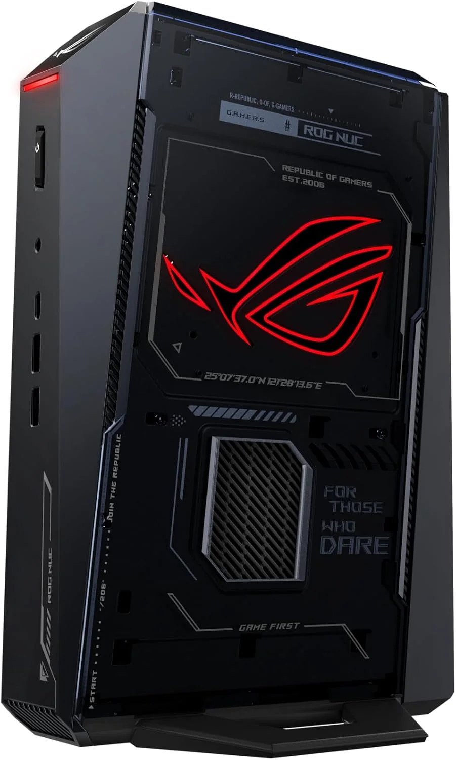 مینی پی سی گیمینگ ROG NUC (2025) با پردازنده Intel® Core™ Ultra 9 (سری 2) ARL-HX، کارت گرافیک NVIDIA® GeForce RTX™ 5070 Mobile، رم 32 گیگابایتی DDR5، حافظه SSD NVMe 1 ترابایتی، Thunderbolt™ 4، خنک کننده سه فن و نورپردازی ARGB مینی پی سی گیمینگ ROG NUC (2025) با پردازنده Intel® Core™ Ultra 9 (سری 2) ARL-HX، کارت گرافیک NVIDIA® GeForce RTX™ 5070 Mobile، رم 32 گیگابایتی DDR5، حافظه SSD NVMe 1 ترابایتی، Thunderbolt™ 4، خنک کننده سه فن و نورپردازی ARGB