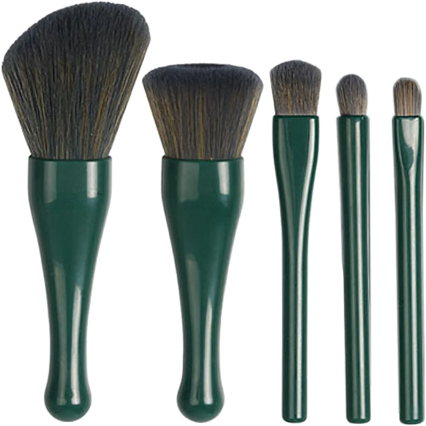 ست برس آرایشی مسافرتی، ست برس آرایشی مسافرتی | ابزار آرایشی قابل حمل و جمع شونده برای زنان و دختران، مناسب رژگونه، کرم پودر، کانسیلر، سایه چشم و پودر فیکس