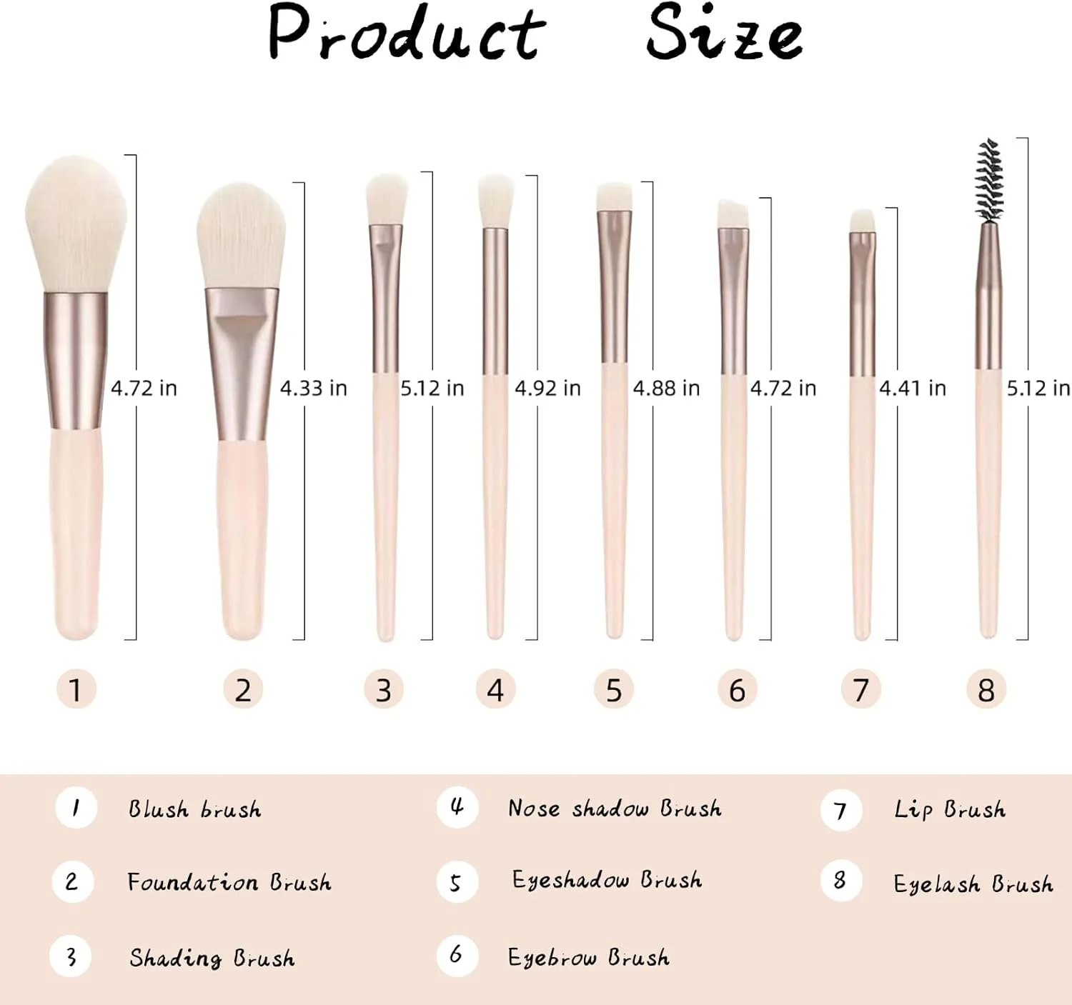 ست برس آرایشی مسافرتی (8 تکه)، ست برس آرایشی مینی، برس های قابل حمل ریل تکنیک، کیت برس آرایشی سایز مسافرتی با کیف آرایشی برای کرم پودر، سایه چشم، رژگونه، کانتور و کانسیلر (بژ) ست برس آرایشی مسافرتی (8 تکه)، ست برس آرایشی مینی، برس های قابل حمل ریل تکنیک، کیت برس آرایشی سایز مسافرتی با کیف آرایشی برای کرم پودر، سایه چشم، رژگونه، کانتور و کانسیلر (بژ)