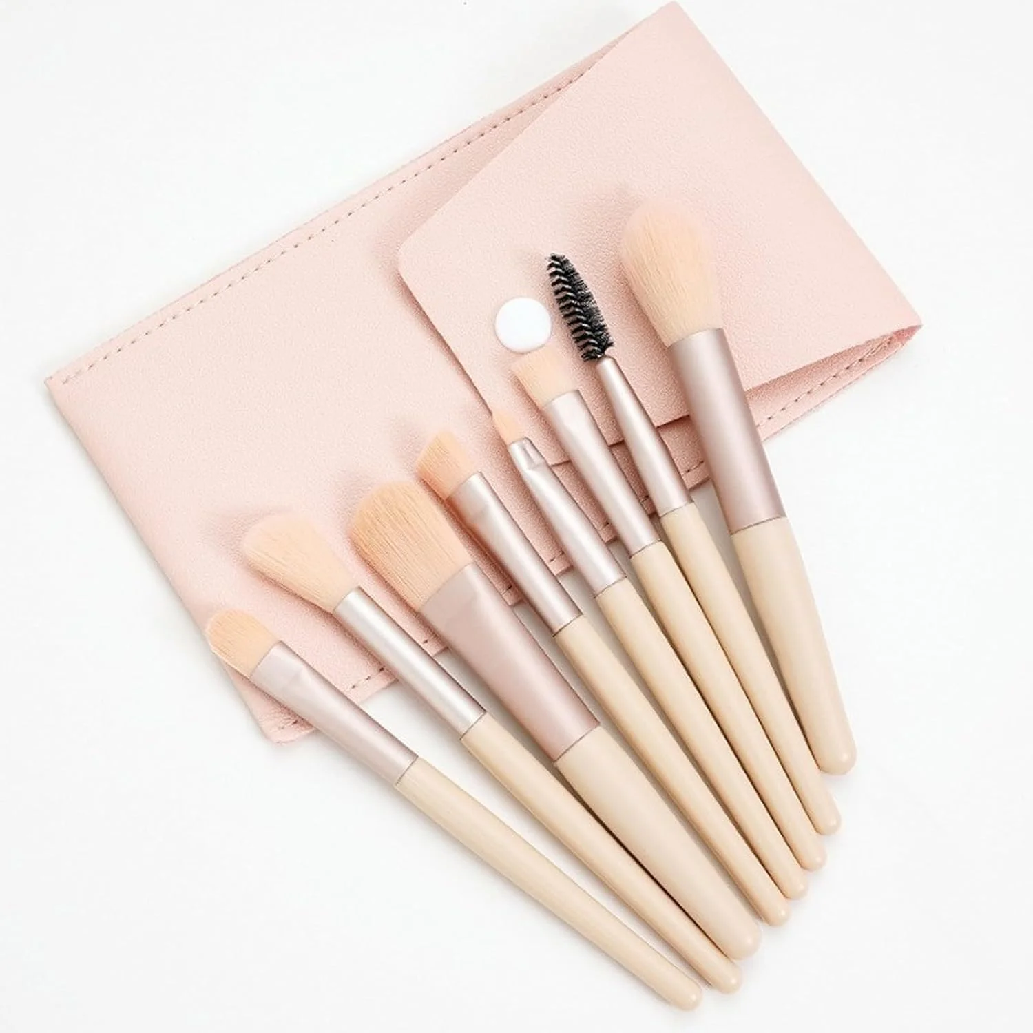 ست برس آرایشی مسافرتی (8 تکه)، ست برس آرایشی مینی، برس های قابل حمل ریل تکنیک، کیت برس آرایشی سایز مسافرتی با کیف آرایشی برای کرم پودر، سایه چشم، رژگونه، کانتور و کانسیلر (بژ) ست برس آرایشی مسافرتی (8 تکه)، ست برس آرایشی مینی، برس های قابل حمل ریل تکنیک، کیت برس آرایشی سایز مسافرتی با کیف آرایشی برای کرم پودر، سایه چشم، رژگونه، کانتور و کانسیلر (بژ)