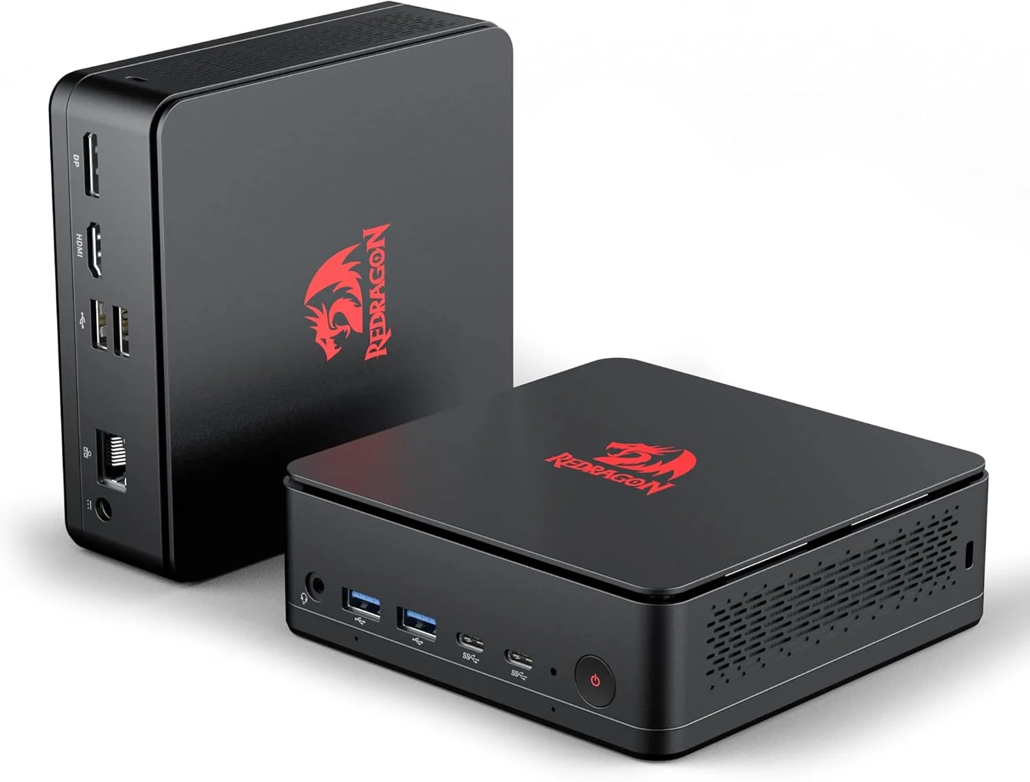 مینی پی سی Redragon MPC745 با پردازنده AMD Ryzen 7 8845HS (حداکثر 5.1 گیگاهرتز)، مینی کامپیوتر رومیزی با گرافیک Radeon 780M، رم 16 گیگابایتی DDR5، حافظه SSD 1 ترابایتی PCIe M.2، پشتیبانی از اترنت، 4K UHD، WiFi، BT 5.2، USB 4.0