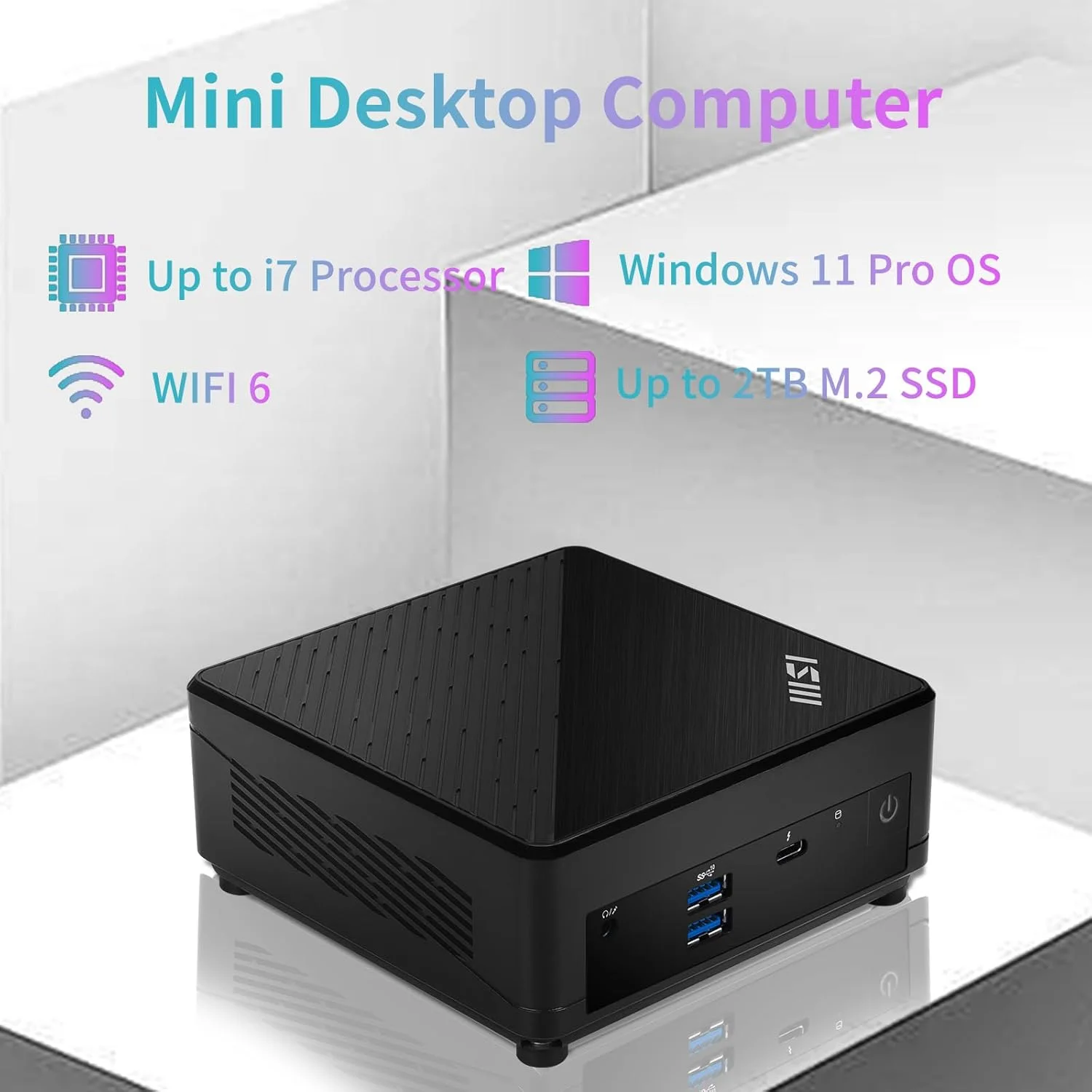 مینی کامپیوتر حرفه ای MSI Cubi 5، پردازنده نسل دوازدهم Intel i5-1235U (بهتر از Ryzen 7 5700U)، رم 16 گیگابایتی، SSD 512 گیگابایتی، Wi-Fi 6، Windows 11 Pro، پشتیبانی از نمایشگر 4K@60Hz، انجام چند وظیفه ای روان در کار/بازی مینی کامپیوتر حرفه ای MSI Cubi 5، پردازنده نسل دوازدهم Intel i5-1235U (بهتر از Ryzen 7 5700U)، رم 16 گیگابایتی، SSD 512 گیگابایتی، Wi-Fi 6، Windows 11 Pro، پشتیبانی از نمایشگر 4K@60Hz، انجام چند وظیفه ای روان در کار/بازی