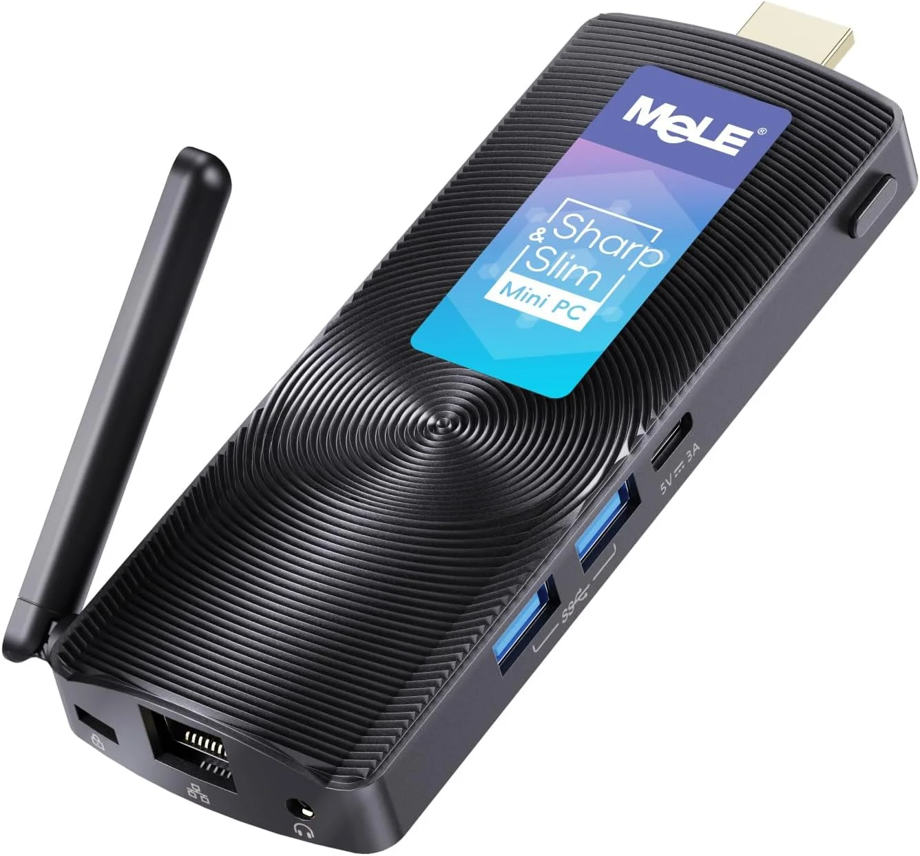 مینی کامپیوتر استیک بدون فن MeLE PCG02 با ویندوز 11 پرو، پردازنده Celeron J4125، رم 8 گیگابایت و حافظه 128 گیگابایت، کامپیوتر قابل حمل برای کاربری تجاری و خانگی، پشتیبانی از ویدئو HDMI 4K 60Hz، بلوتوث 4.2، وای فای دو بانده 2.4G/5.8G، USB و پورت اترنت