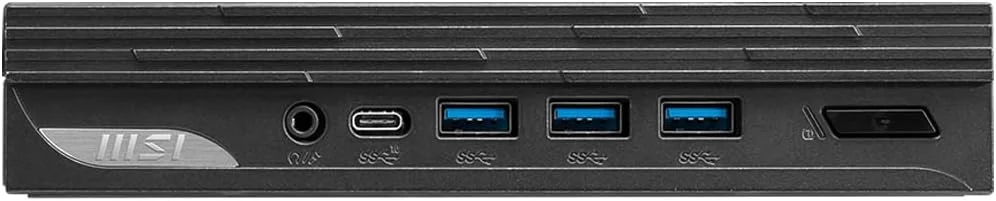 مینی کامپیوتر Barebones MSI Pro DP10: پردازنده Intel Core i7-1360P، وای فای 6E، بلوتوث 5.2، تاندربولت Type-C، نمایشگر دوگانه، کم مصرف، مشکی: 13M-021BUS مینی کامپیوتر Barebones MSI Pro DP10: پردازنده Intel Core i7-1360P، وای فای 6E، بلوتوث 5.2، تاندربولت Type-C، نمایشگر دوگانه، کم مصرف، مشکی: 13M-021BUS