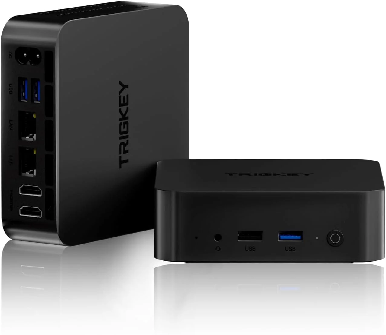 مینی کامپیوتر TRIGKEY Key-N95، تا 3.4 گیگاهرتز، 4 هسته/4 رشته، 6 مگابایت کش، 8 گیگابایت DDR4 256 گیگابایت SSD، پشتیبانی از 1000M LAN/WiFi-5/ BT 5.0/ USB3.2/ خروجی دوگانه HDMI 4K@60Hz، Wake-on-LAN، روشن شدن خودکار، کامپیوتر رومیزی کوچک اداری