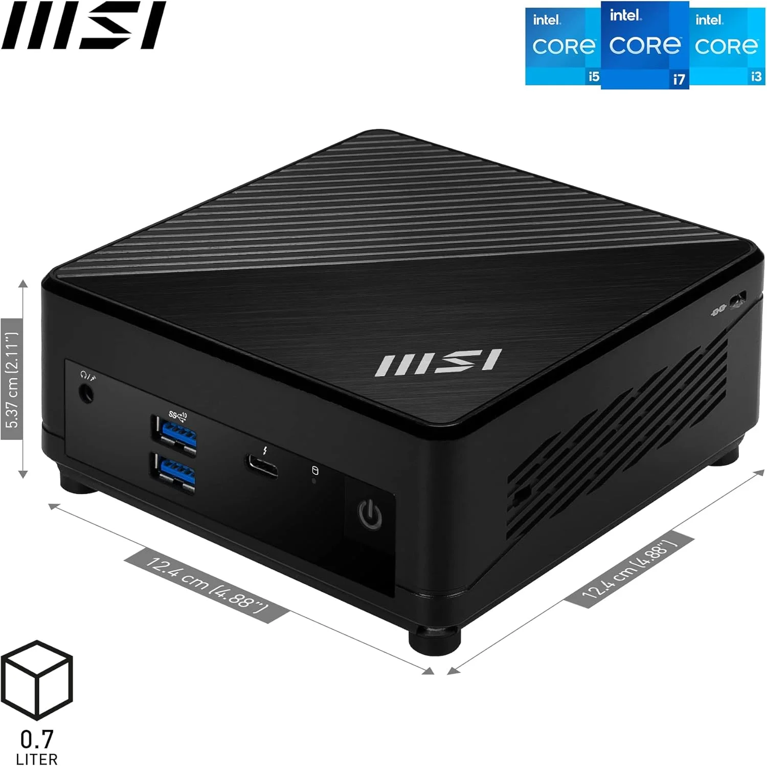 MSI Cubi 5 12M Intel Core i5 1235U Barebone، NUC، SFF، مینی کامپیوتر، HTPC، (بدون رم، بدون حافظه ذخیره سازی، بدون سیستم عامل)، گرافیک IRIS XE / Thunderbolt 4 / Type C / HDMI / DisplayPort / Dual LAN / WiFi 6E / BT 5.3 / VESA MSI Cubi 5 12M Intel Core i5 1235U Barebone، NUC، SFF، مینی کامپیوتر، HTPC، (بدون رم، بدون حافظه ذخیره سازی، بدون سیستم عامل)، گرافیک IRIS XE / Thunderbolt 4 / Type C / HDMI / DisplayPort / Dual LAN / WiFi 6E / BT 5.3 / VESA