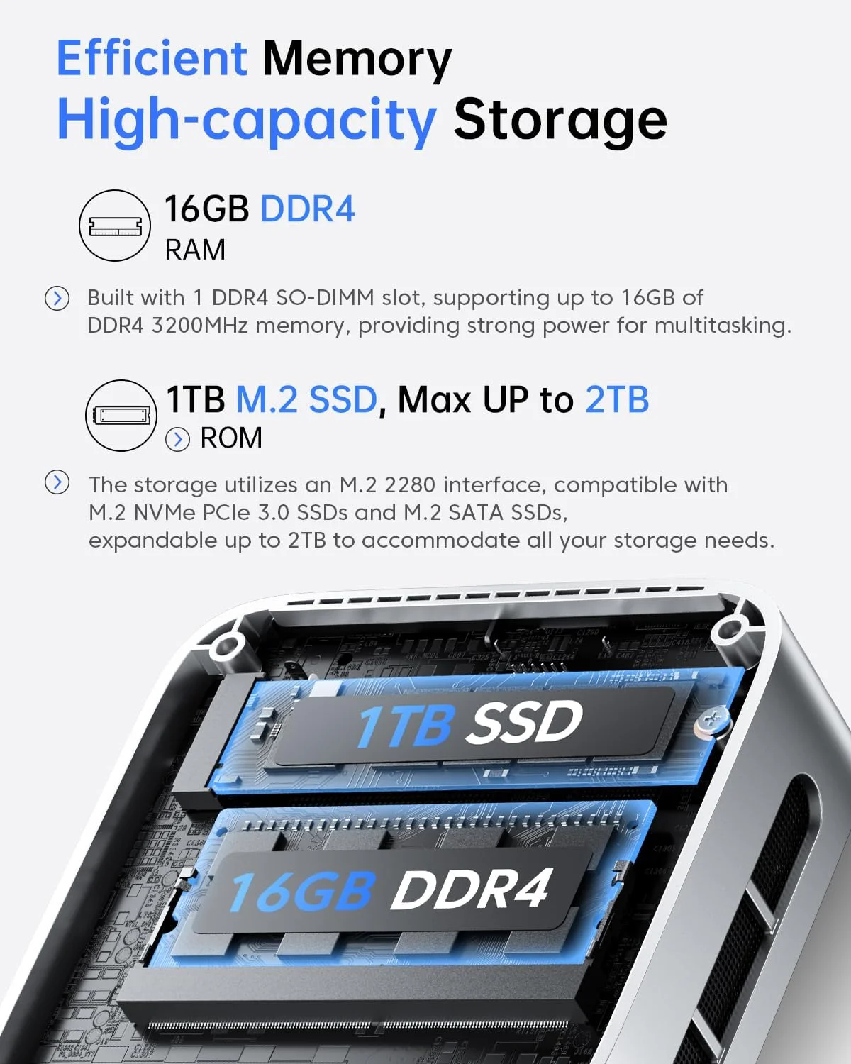 کامپیوترهای کوچک ACEMAGIC V1 Mini Pc، اینتل Twin Lake N150 (توربو 3.6 گیگاهرتز)، 16 گیگابایت رم DDR4، 1 ترابایت حافظه SSD M.2، کامپیوتر رومیزی کوچک 4K HDMI DP، وای فای/بلوتوث دوگانه، اترنت گیگابیتی Vesa، میکرو کامپیوتر خانگی/اداری کامپیوترهای کوچک ACEMAGIC V1 Mini Pc، اینتل Twin Lake N150 (توربو 3.6 گیگاهرتز)، 16 گیگابایت رم DDR4، 1 ترابایت حافظه SSD M.2، کامپیوتر رومیزی کوچک 4K HDMI DP، وای فای/بلوتوث دوگانه، اترنت گیگابیتی Vesa، میکرو کامپیوتر خانگی/اداری
