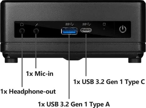 مینی پی سی MSI Cubi 5 10M - پردازنده دو هسته ای Pentium Gold 6405U، ویندوز 10، گرافیک یکپارچه، 4 گیگابایت رم DDR4، 128 گیگابایت SSD SATA، Wi-Fi، USB Type-C، HDMI - مینی دسکتاپ مشکی جمع و جور و قدرتمند - اینتل مینی پی سی MSI Cubi 5 10M - پردازنده دو هسته ای Pentium Gold 6405U، ویندوز 10، گرافیک یکپارچه، 4 گیگابایت رم DDR4، 128 گیگابایت SSD SATA، Wi-Fi، USB Type-C، HDMI - مینی دسکتاپ مشکی جمع و جور و قدرتمند - اینتل