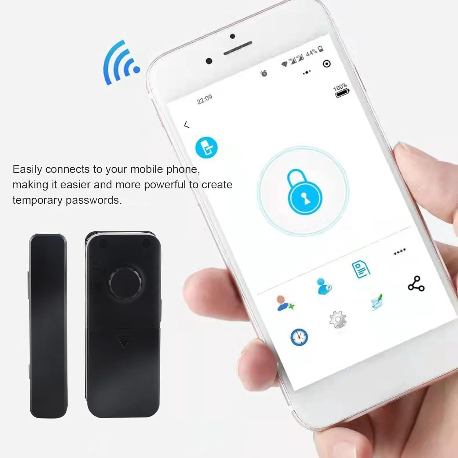 قفل درب شیشه ای هوشمند Asixxsix، قفل درب جلو اثر انگشتی رمز عبور کارت کنترل از راه دور 4 در 1 با سیستم کنترل دسترسی بدون کلید الکترونیکی حضور و غیاب و زنگ درب